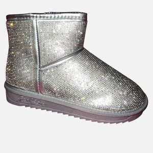 Sparking rhinestone winter booties